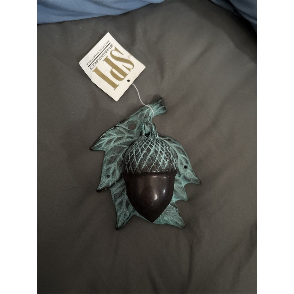 SPI Acorn & Leaf Door Knocker Brass Patina EC 5‎ 1/4"